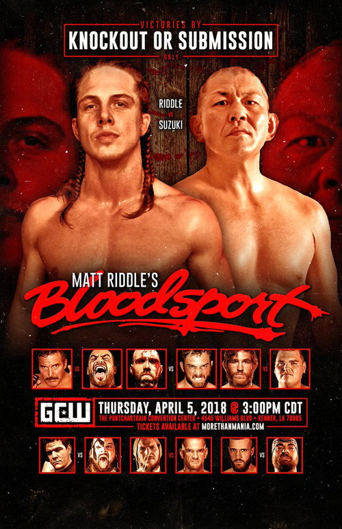 Movie poster for GCW Matt Riddle's Bloodsport (2018)
