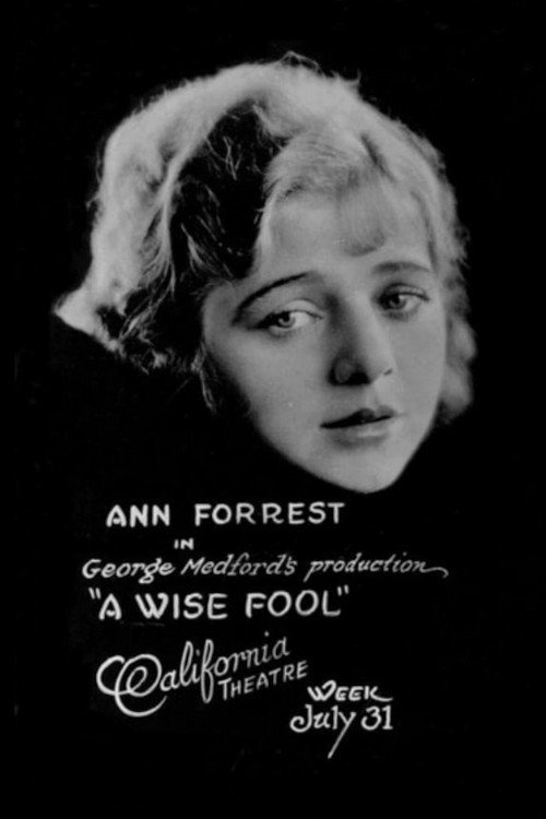Movie poster for A Wise Fool (1921)