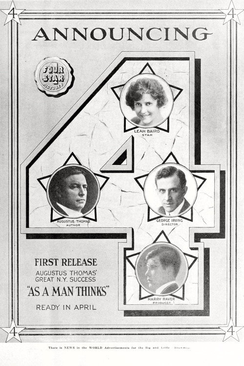 Movie poster for As a Man Thinks (1919)