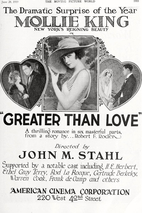 Movie poster for Greater Than Love (1919)