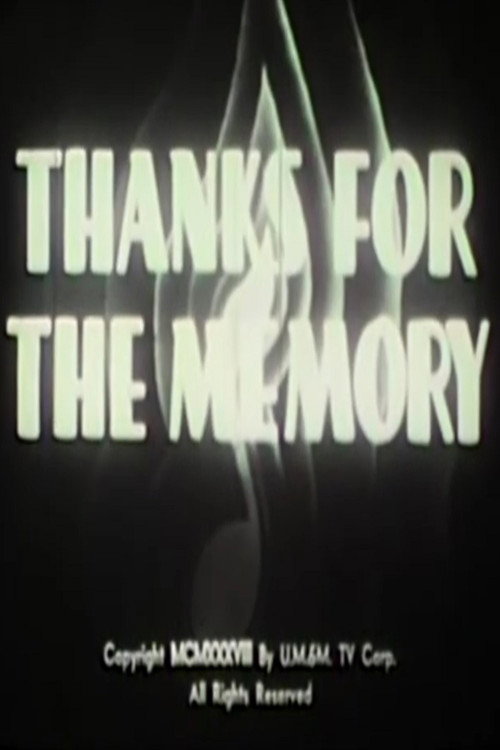 Movie poster for Thanks for the Memory (1938)
