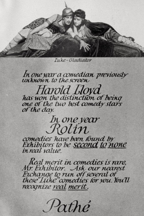 Movie poster for Luke, the Gladiator (1916)