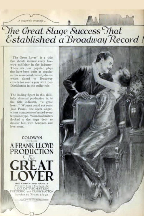 Movie poster for The Great Lover (1920)