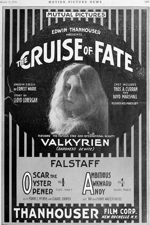 Movie poster for The Cruise of Fate (1916)