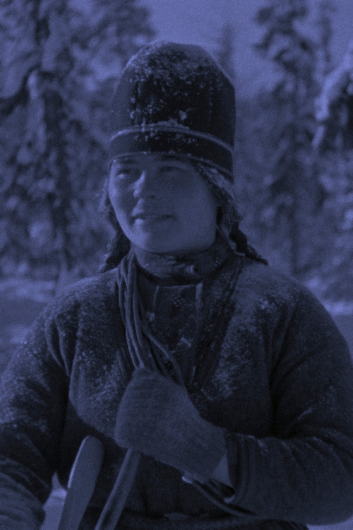 Movie poster for With Reindeer and Sled in Inka Länta’s Winterland (1926)