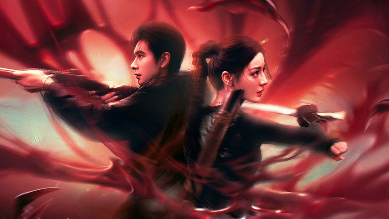 Nie Jiu Luo observing her surroundings in the quiet landscape