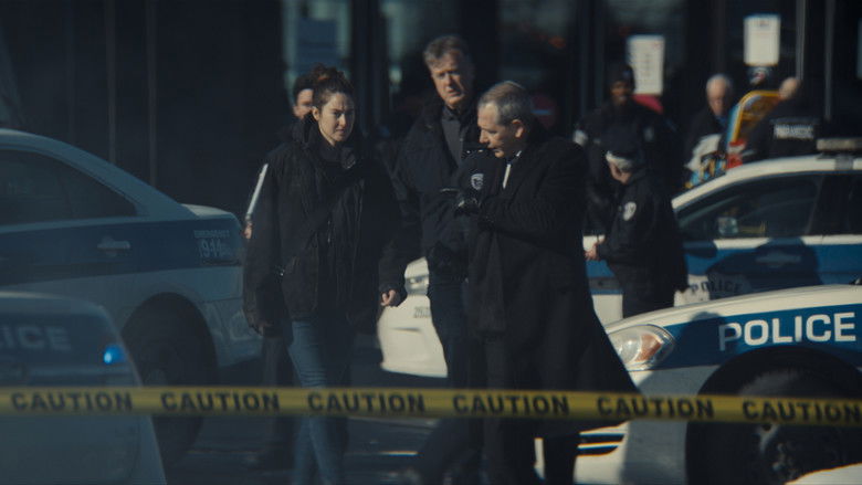 Law enforcement surrounding a suspect