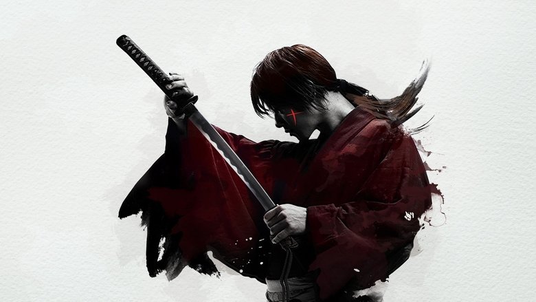 Kenshin stands in a misty forest, his sakabatō held loosely at his side, the morning light filtering through the trees