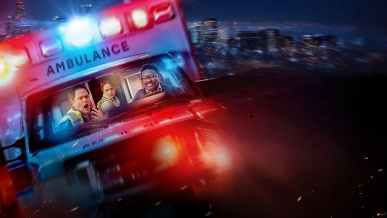 The flashing lights of a night shift