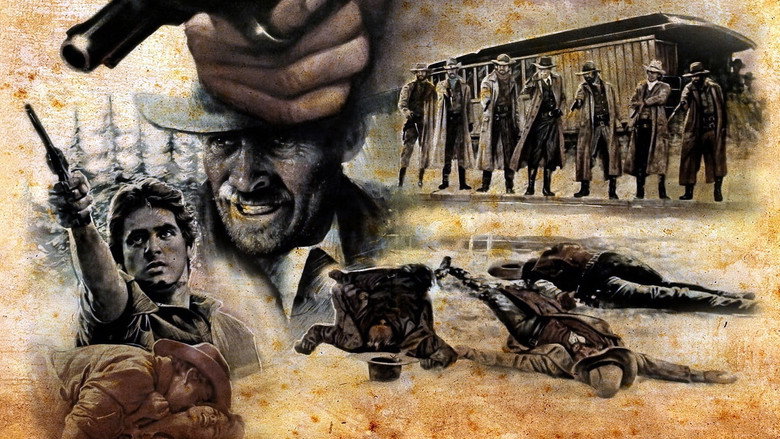 The mining camp in the shadow of the mountains