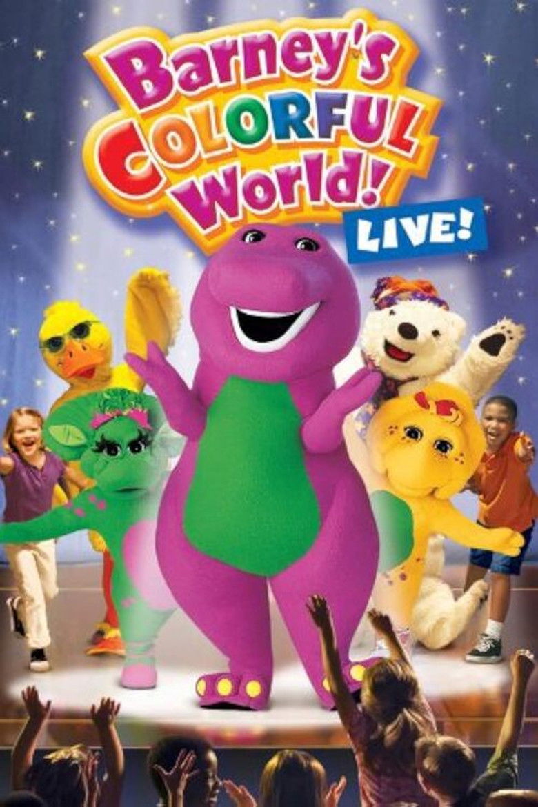 Barney's Colorful World, Live! poster background