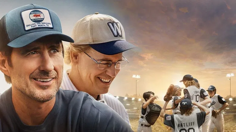 A dimly lit hospital room, where Luke Wilson’s Bobby Ratliff sits beside a young player, the glow of a bedside lamp casting long shadows across their faces.