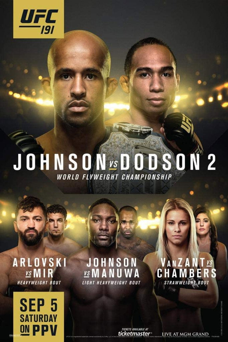 UFC 191: Johnson vs. Dodson 2 poster background