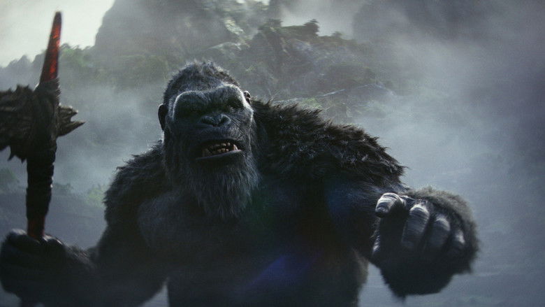 Kong raising a massive battle axe