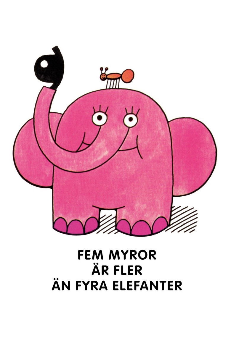 Fem myror är fler än fyra elefanter poster background