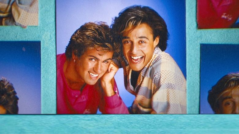 George Michael and Andrew Ridgeley performing on stage, bathed in blue light, their youthful energy palpable even through the grain of archival footage