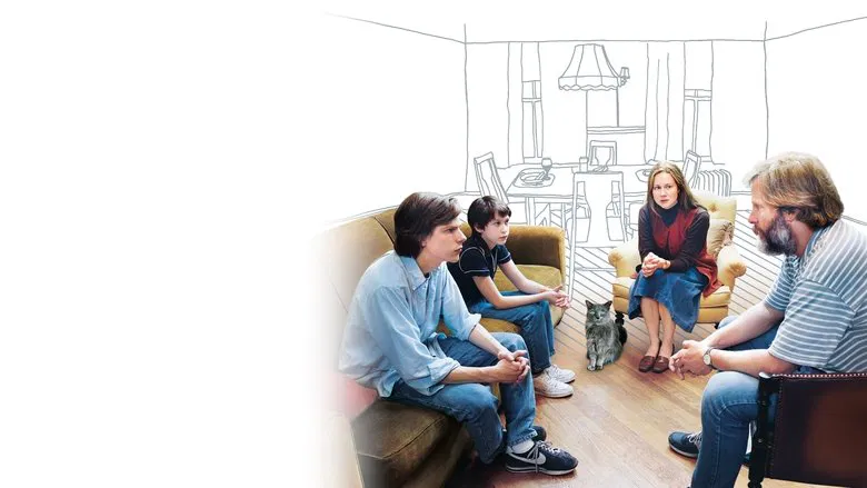 A tense family dinner, the table cluttered with half-empty wine glasses and the strained expressions of parents and children alike.