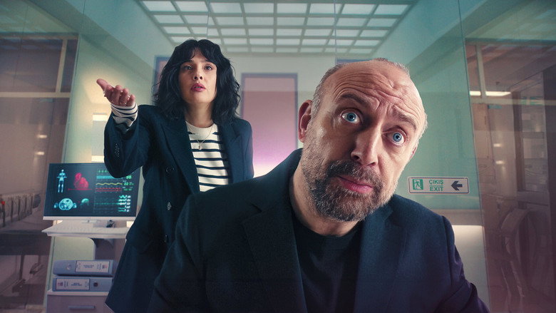 Cem and Hazal in the Love Hospital’s sterile white corridors, their expressions caught between skepticism and something softer
