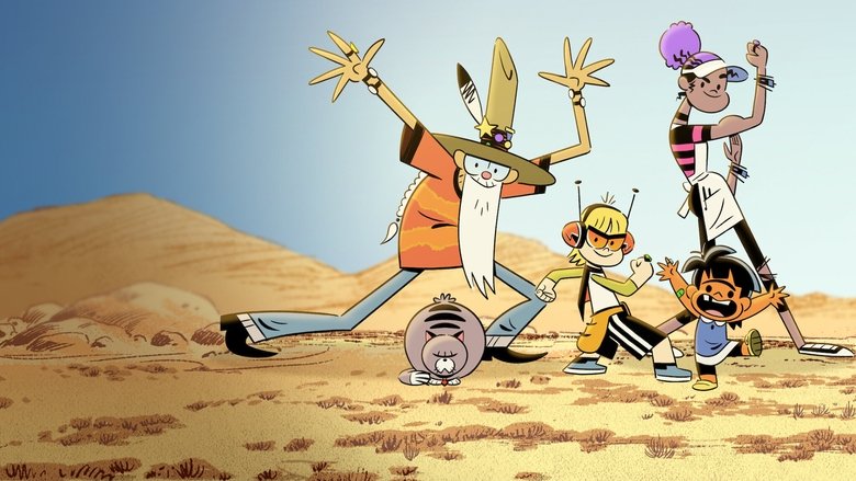 A ragtag team of would-be heroes stands in a desert, their costumes mismatched and their poses awkward, as if they’re not quite sure how to look heroic.