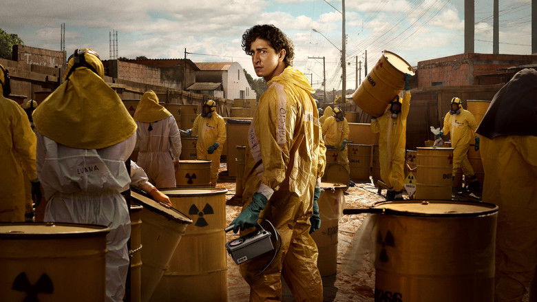 A scene of medical personnel in protective gear amidst a crisis setting