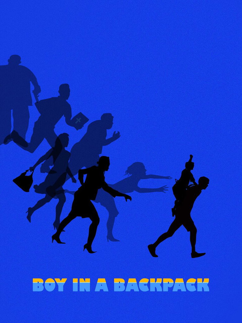Boy in a Backpack poster background