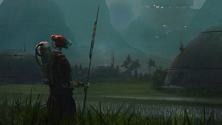 John David Washington's character interacting with Alphie in a quiet, candid moment