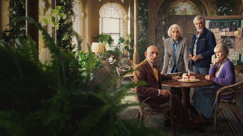 The members of the Thursday Murder Club gathered around a table reviewing case files