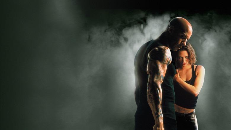 A high-speed action sequence on a motorcycle