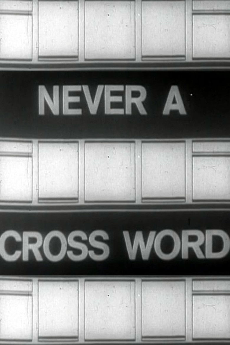 Never A Cross Word poster background