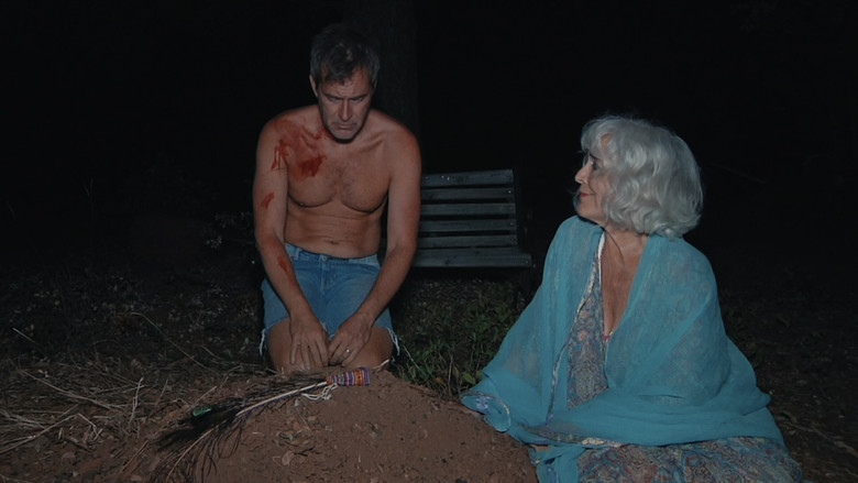 A creepy mask in the dark