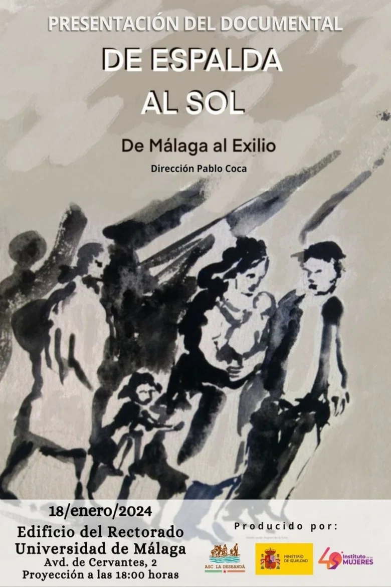 De espalda al sol poster background