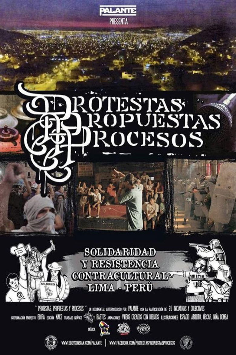 Protestas, propuestas, procesos poster background