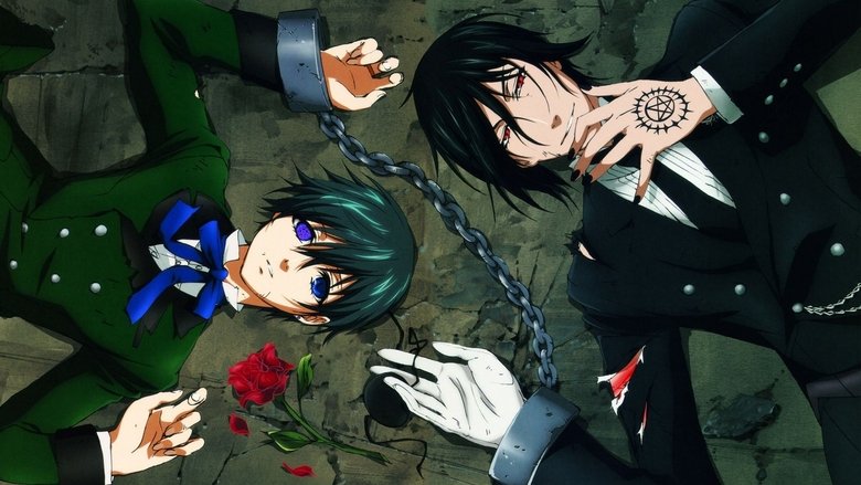 A scene of Ciel Phantomhive and Sebastian Michaelis in the Victorian manor.