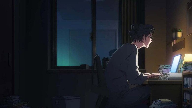 A teenager staring out a train window