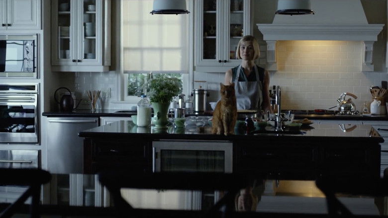 Amy Dunne writing in her diary