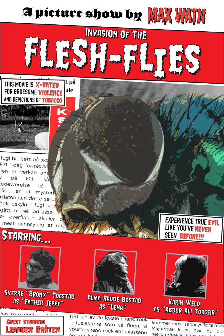 Invasion of the flesh-flies poster background