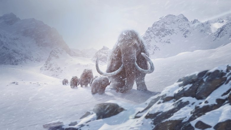 A lush prehistoric forest landscape