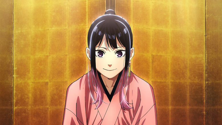 Akane mid-performance, her face half-lit by stage light, fingers curled into a gesture of quiet intensity