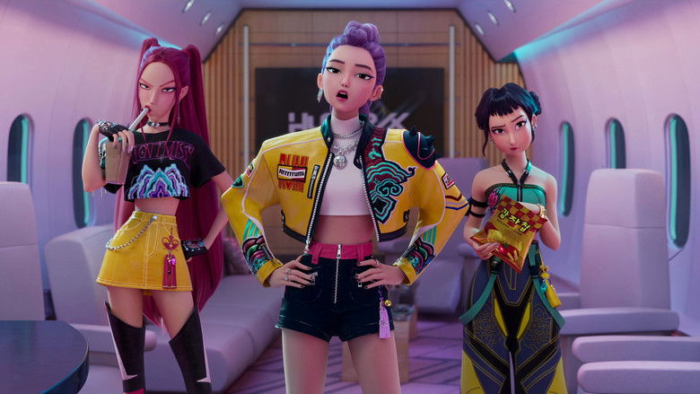 The Saja Boys descending on the concert stage