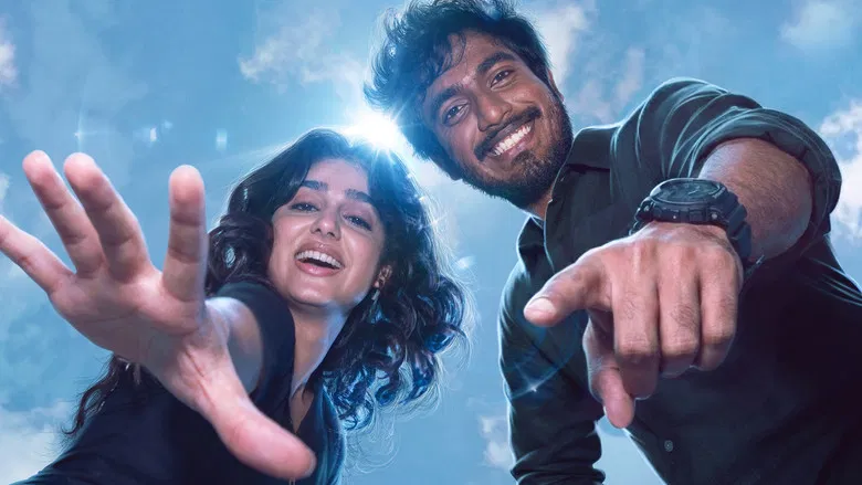 A medium shot capturing the subtle shift in body language as the two characters lean in, their postures softening from guarded to inquisitive.