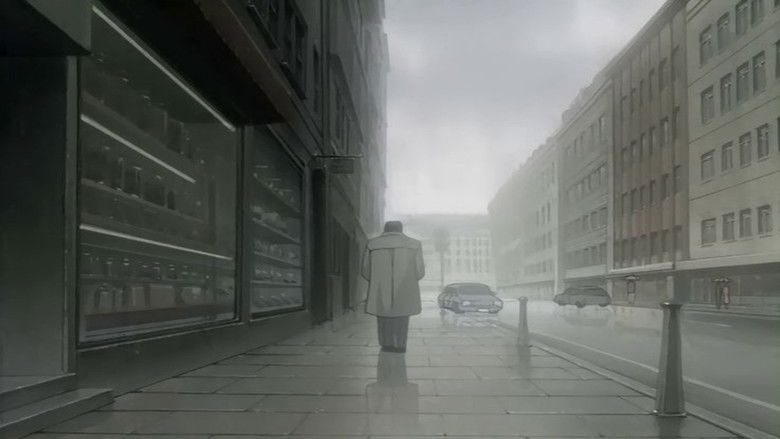 Lunge walking down a dark city street at night