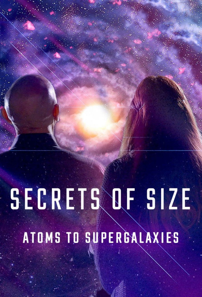 Secrets of Size: Atoms to Supergalaxies poster background