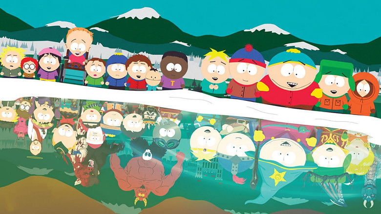 Stan and Kyle walking down the street in South Park