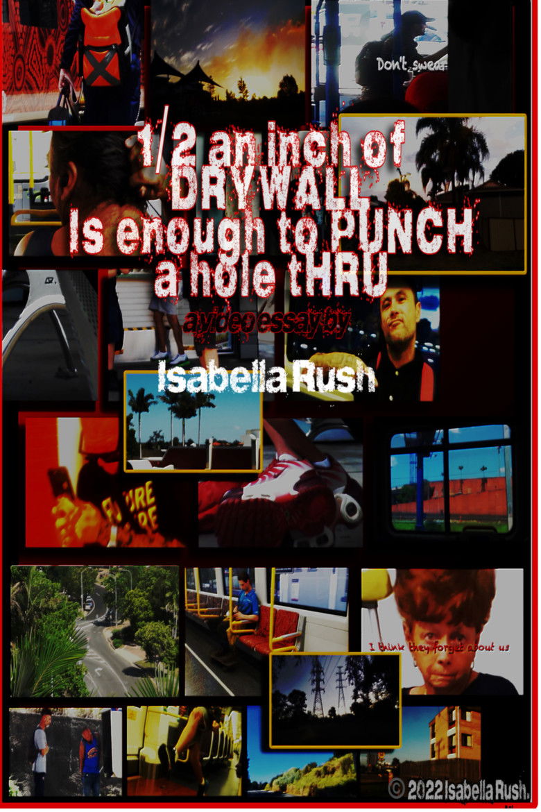 1/2 AN INCH OF DRYWALL IS ENOUGH TO PUNCH A HOLE THROUGH poster background