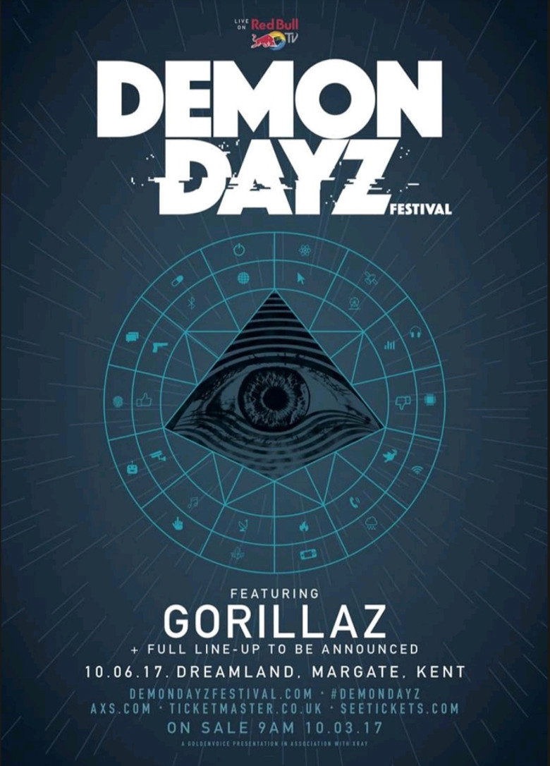 Gorillaz: Demon Dayz Festival poster background