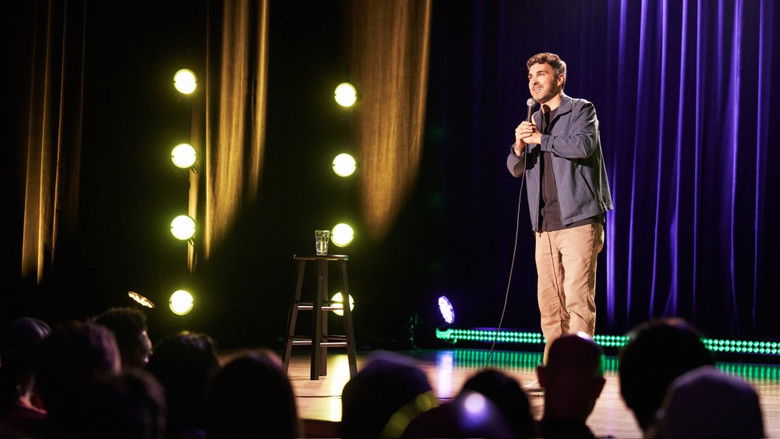 Close-up of Mark Normand performing