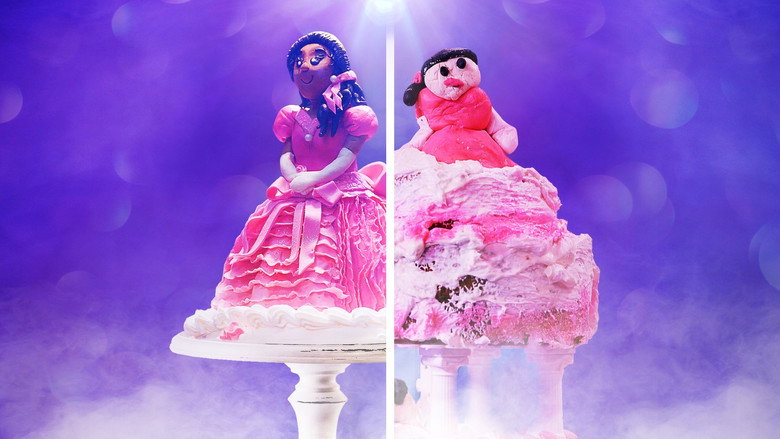 A contestant's lopsided cake, its layers sliding precariously, while the judges try to keep straight faces
