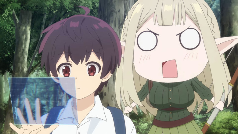 The protagonist Hibiki standing in a dusty, dimly lit fantasy tavern, looking overwhelmed by the surrounding crowds