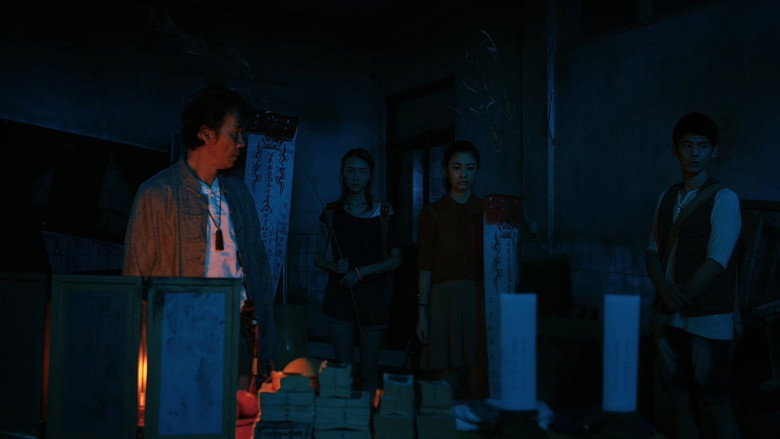 A dimly lit hospital corridor, its peeling walls and flickering fluorescent lights casting long, uneven shadows.