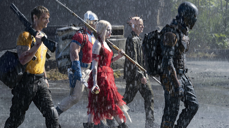 Harley Quinn in a red dress